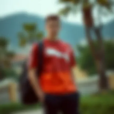 Versatile Styling Options with Puma T-Shirts A model demonstrating versatile styling options with Puma t-shirts