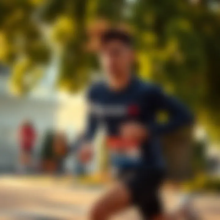 Runner in action showcasing Reebok gear