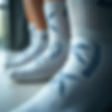 Innovative Material: Breathability of Reebok Socks Close-up of Reebok sock material showcasing breathability