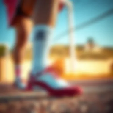 Fitness Enthusiast: Embracing Comfort with Reebok Socks Fitness enthusiast wearing Reebok socks in a vibrant setting