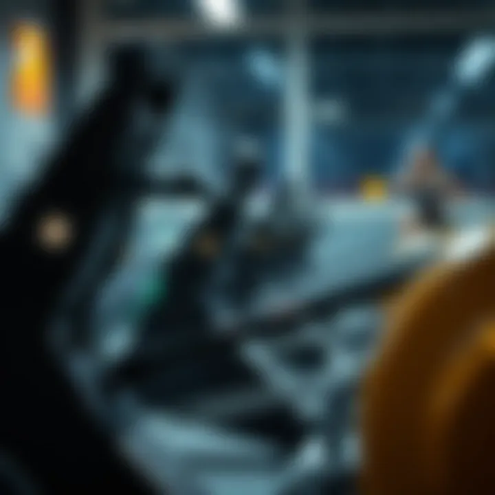 Detailed View of Rowing Machine Features Detailed view of rowing machine features