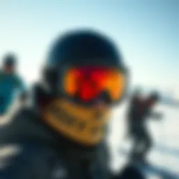 Stylish Roxy ski goggles in action on the slopes