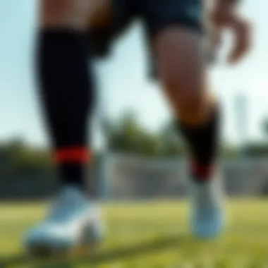 Athlete demonstrating agility while wearing short-studded cleats on the field