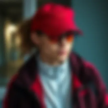 Fashionable maroon sports accessories that complement modern athletic wear.