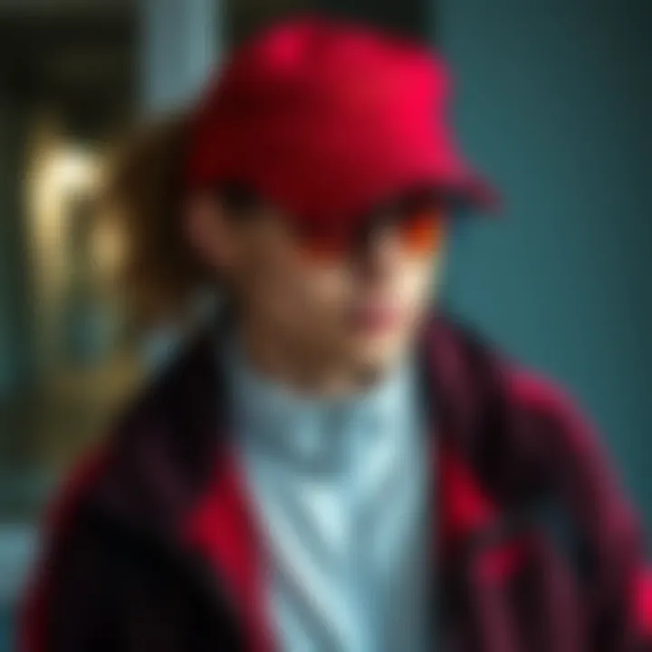 Fashionable maroon sports accessories that complement modern athletic wear.