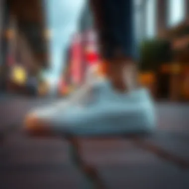 Classic Superga sneakers in a stylish urban setting