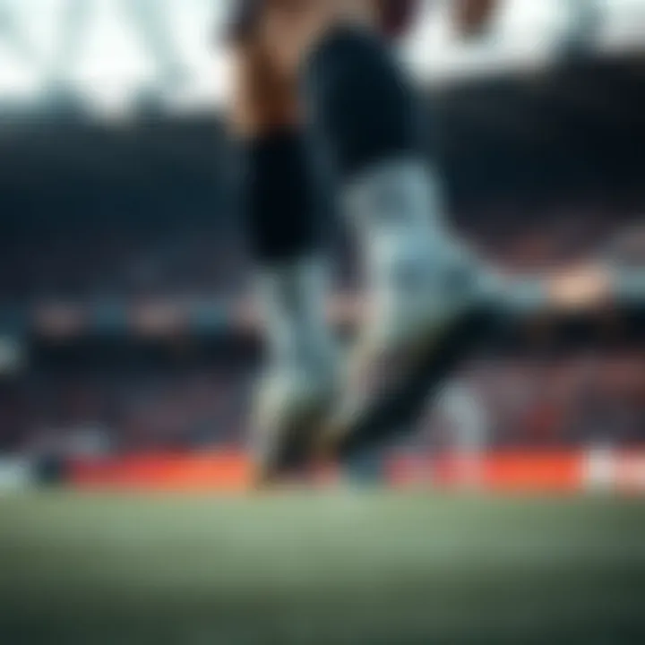 Athlete demonstrating the advantages of sockless boots during a match