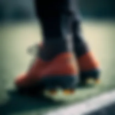 Detailed view of the materials used in sockless football boots for enhanced performance