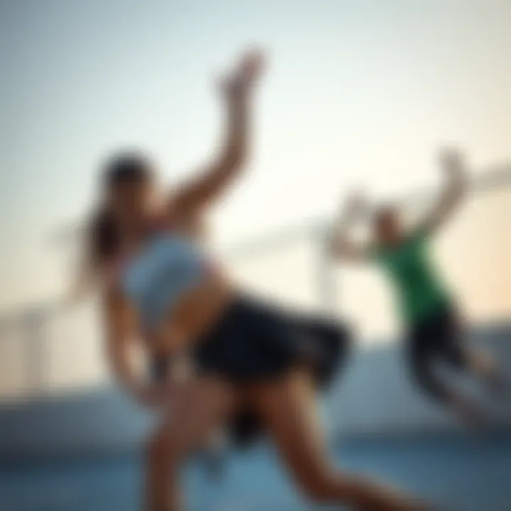 Versatile Performance: Sports Skirt in Action An athlete demonstrating the versatility of a sports skirt in various activities.