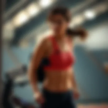 Dynamic Female Athlete in Stylish Sports Attire Dynamic female athlete in stylish sports attire