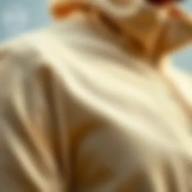 Close-up of Innovative Fabric in Modern Sportswear Close-up of innovative fabric in modern sportswear