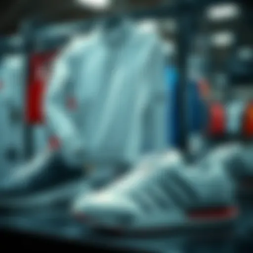 Stylish sports gear displayed elegantly