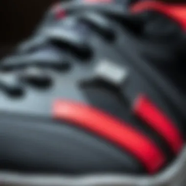 Close-up of shoe materials emphasizing quality and comfort