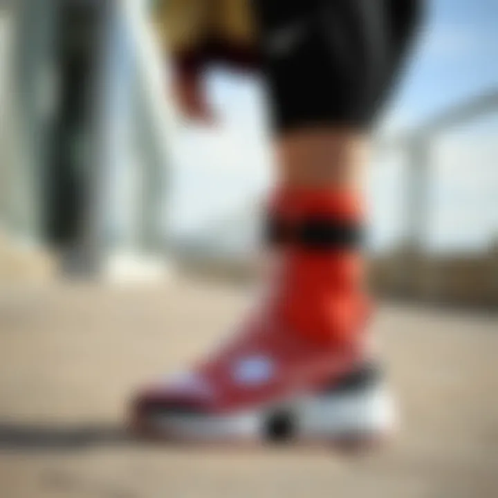 Fashionable sport boots paired with trendy outfits