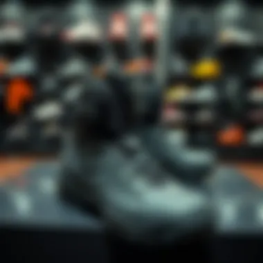 Top brands of sport boots on display