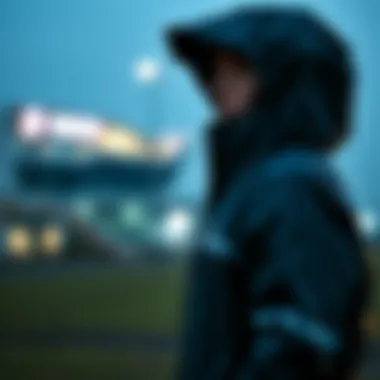 Stylish raincoat showcasing modern design