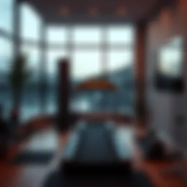 Integrating a Treadmill into Your Home Gym A serene home gym setup with a treadmill