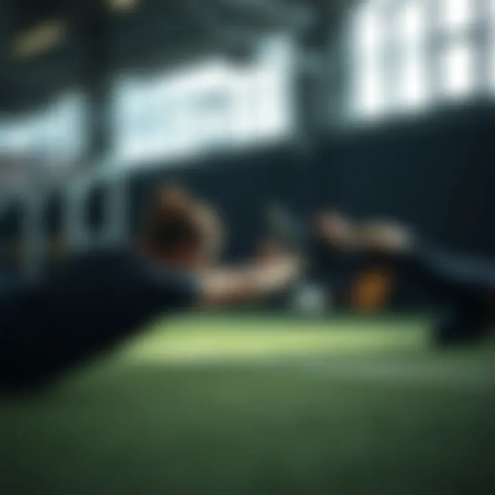 Injury Prevention Techniques Injury prevention techniques demonstrated in a stretching session