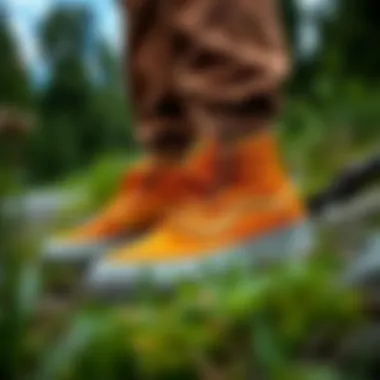 Vans boots showcased in a natural outdoor setting