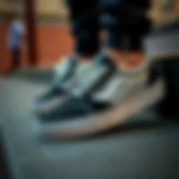 A stylish pair of Vans shoes showcasing their unique design