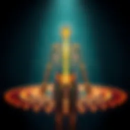 Illustration depicting energy pathways in the body