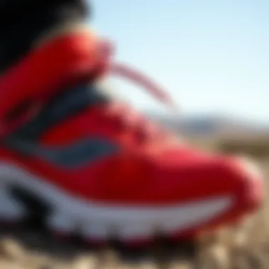 Close-up of Warrior shoes highlighting innovative materials