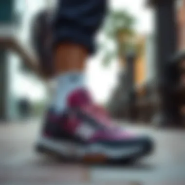 Stylish design representation of Warrior footwear in urban settings