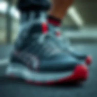 A close-up of workout shoes symbolizing motivation and readiness.