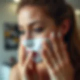 A person demonstrating cheek exercise techniques for facial aesthetics