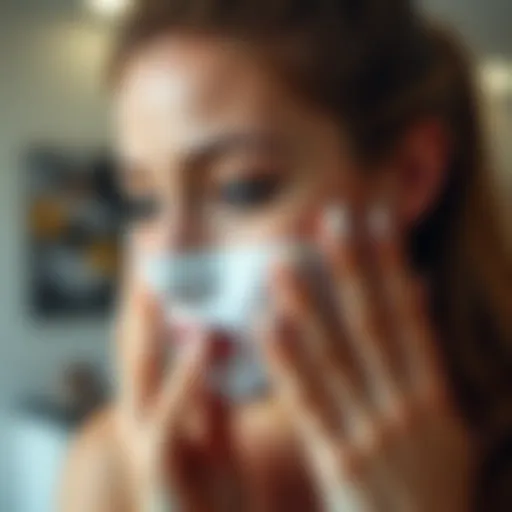 A person demonstrating cheek exercise techniques for facial aesthetics