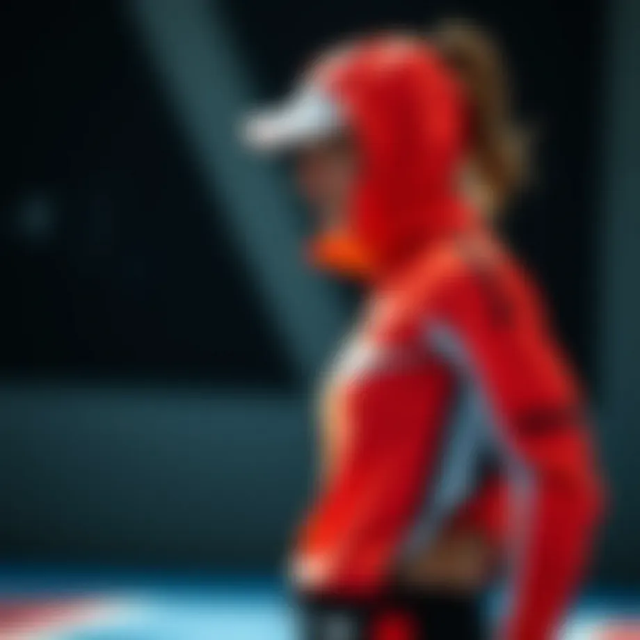 Dynamic athlete showcasing innovative sportswear