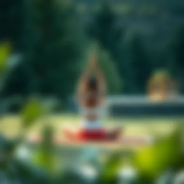 Yoga session in serene environment