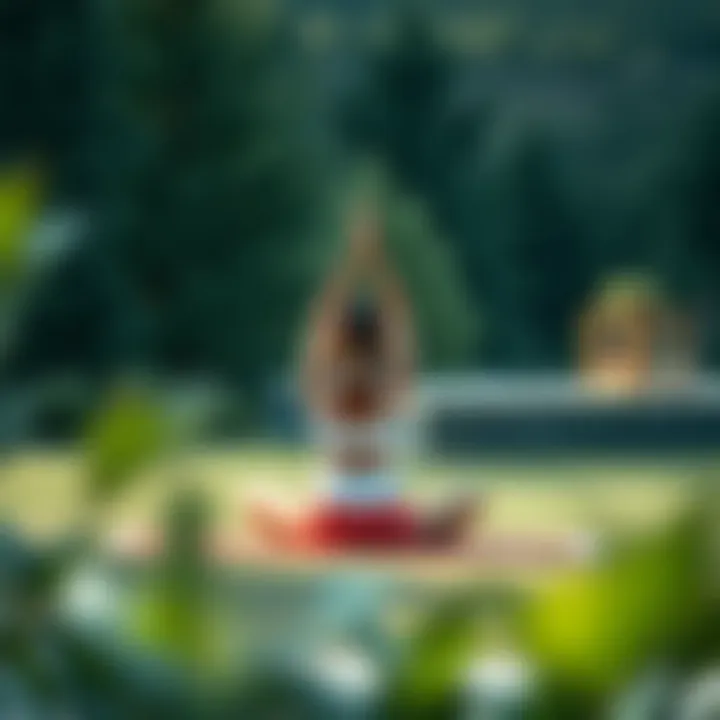 Yoga session in serene environment