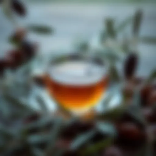 Olive leaves used for tea