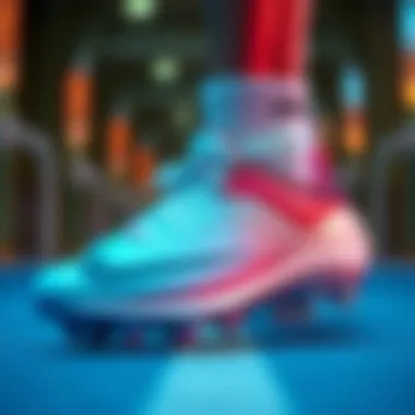 Trendy sportswear featuring Zoom cleats in a dynamic setting