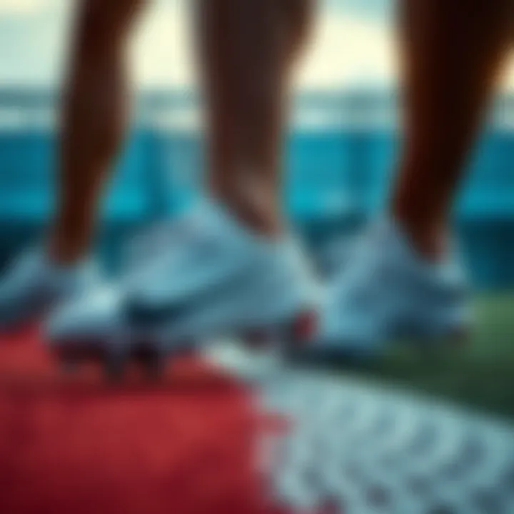 Athlete wearing Zoom cleats on various surfaces demonstrating versatility